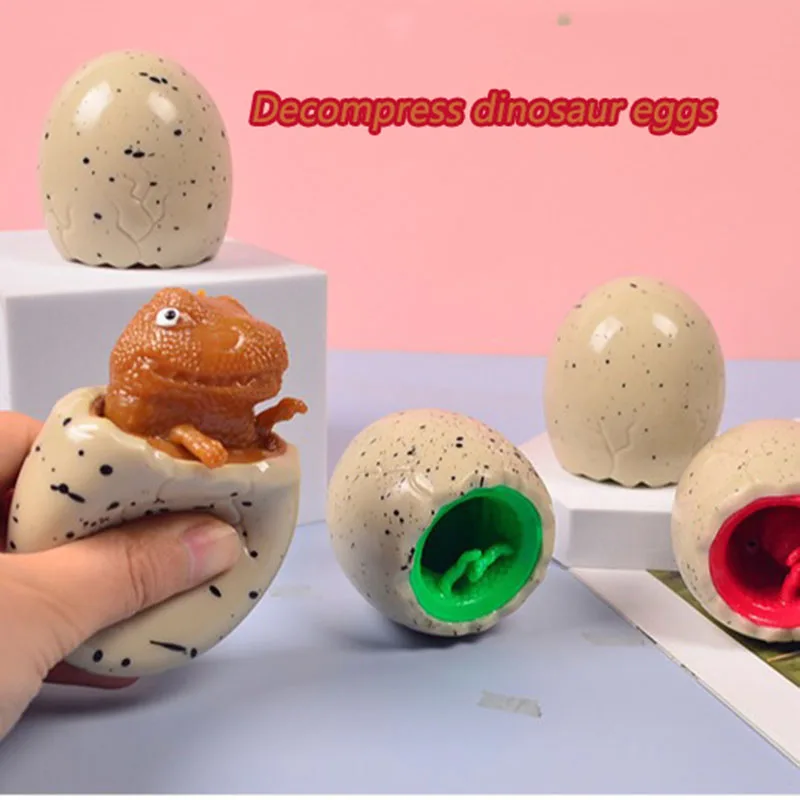Quetsch-Dinosaurier-Ei, Schlüpfender Dino-Becher Pop It Stressabbau-Sensorikspielzeug für Kinder und Erwachsene, Anti-Angst-Quetschspielzeug Fidget Toy – Detail 4