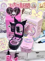 2024 Sanrio Melody Mobile Kuromi Phone Handheld Small Fan 900mah Portable Hanging Neck Electric Fan Cute Girl Birthday Toy Gift