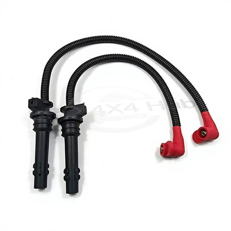 ポラリスRZR 900 XPターボ1000トレイル900用イグニッションコイルスパークプラグキャップ＆ワイヤー（SET）1セット（4014295 4014296）
