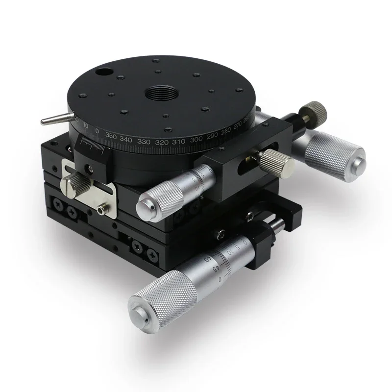 

three-axis high-precision micrometer translation rotation LS80-R manual slide translation optical platform, straightness:5u