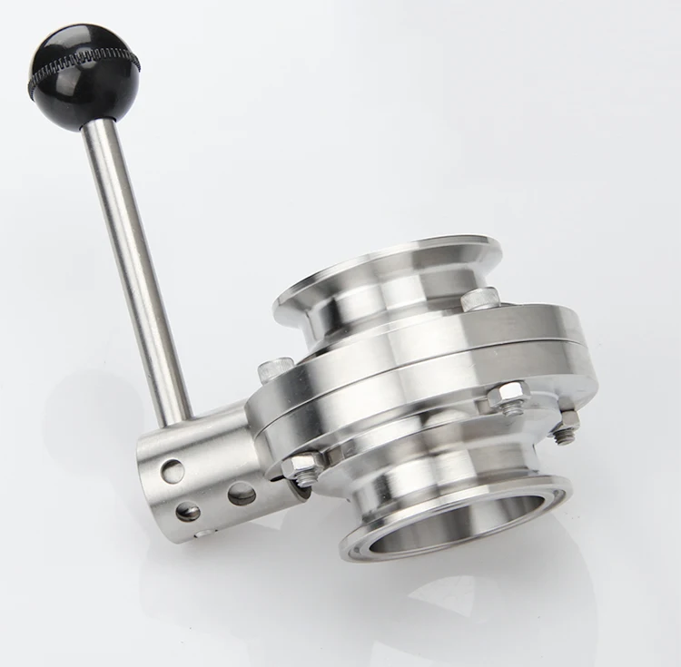 3/4 1 1-1/2" 2" 19/25/32/38 Stainless Steel 304 Sanitary Butterfly Valve Tri Clamp 50.5/64/76mm Homebrew Beer Dairy