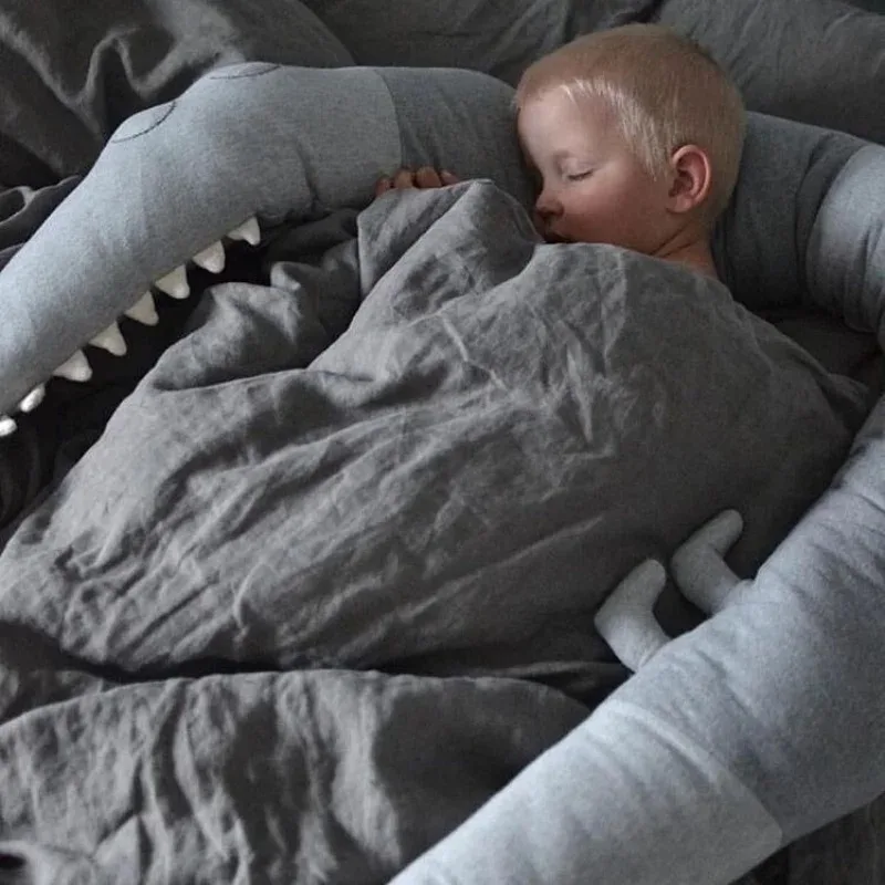 

Children's Crocodile Pillow Rainbow Crocodile New North American Soothing Pillow Baby Fence Children's Room Decoration Bumper