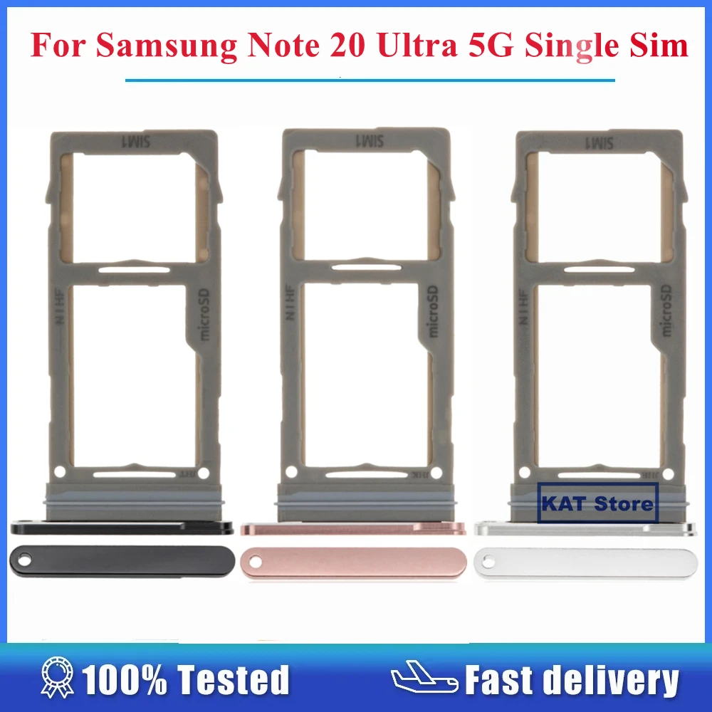 For Samsung Galaxy Note 20 Ultra 5G SIM Card Holder Slot Single Sim Tray With Eject Pin Tool Replacement Parts