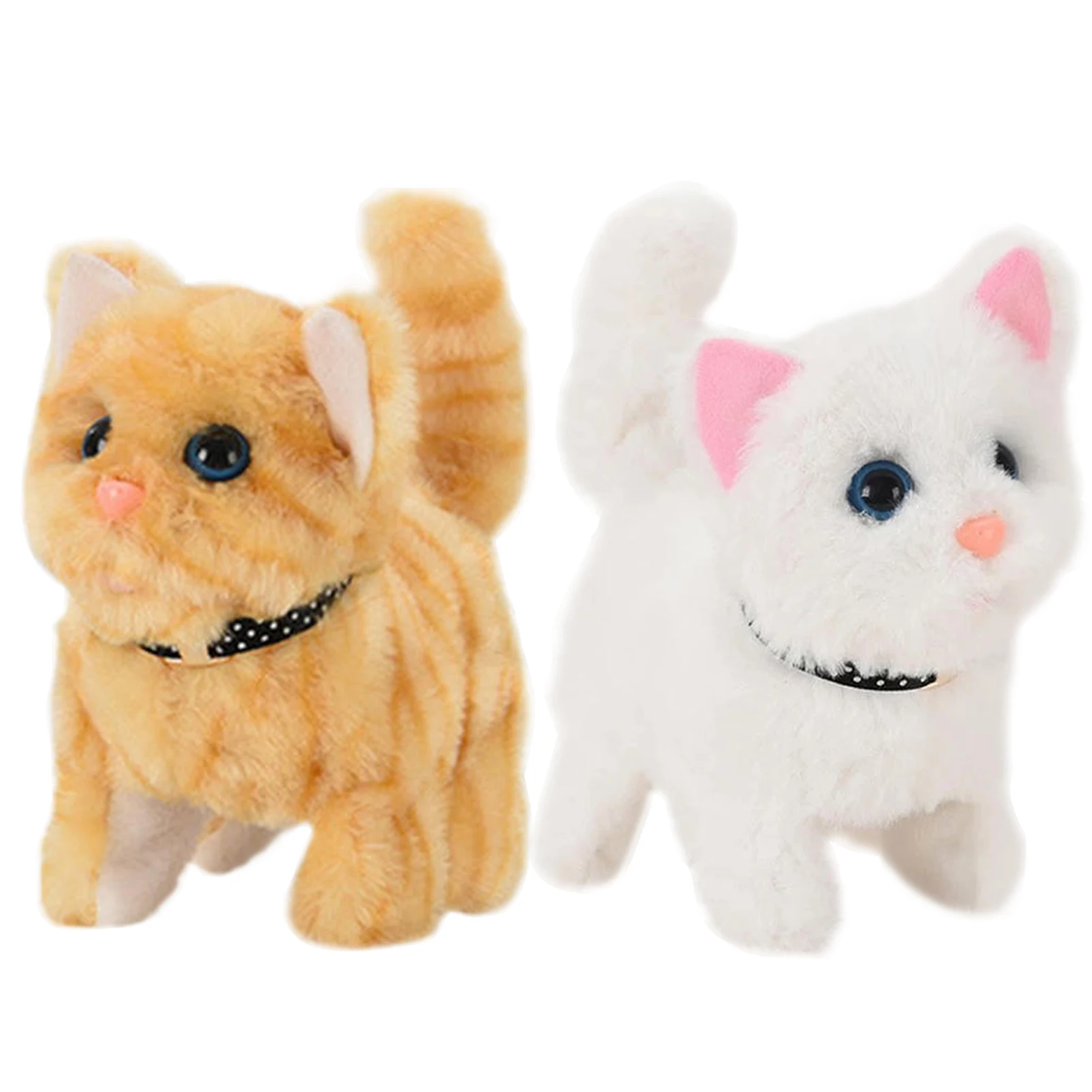 

Electric Cat Stuffed Animal Toys Robot Cat Plush Interactive Cat Meow Robotic Pet Toy Gifts For Girls Baby Kids