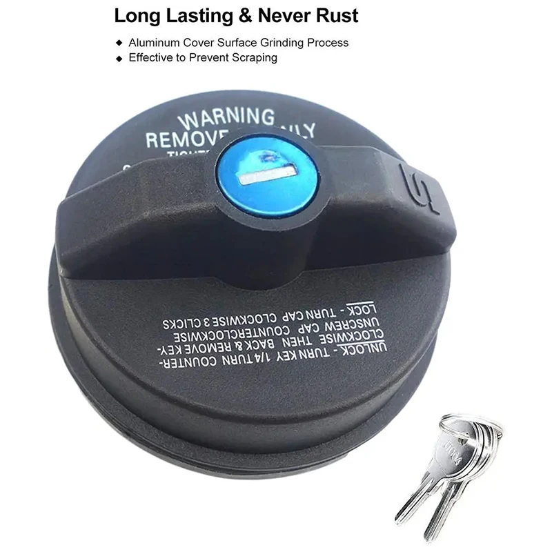 

Fuel Tank Cap With Key Durable Gas Petrol Locking Caps Locks for Jeep Wrangler Cherokee Grand Cheroke Dodge Challenger Ram