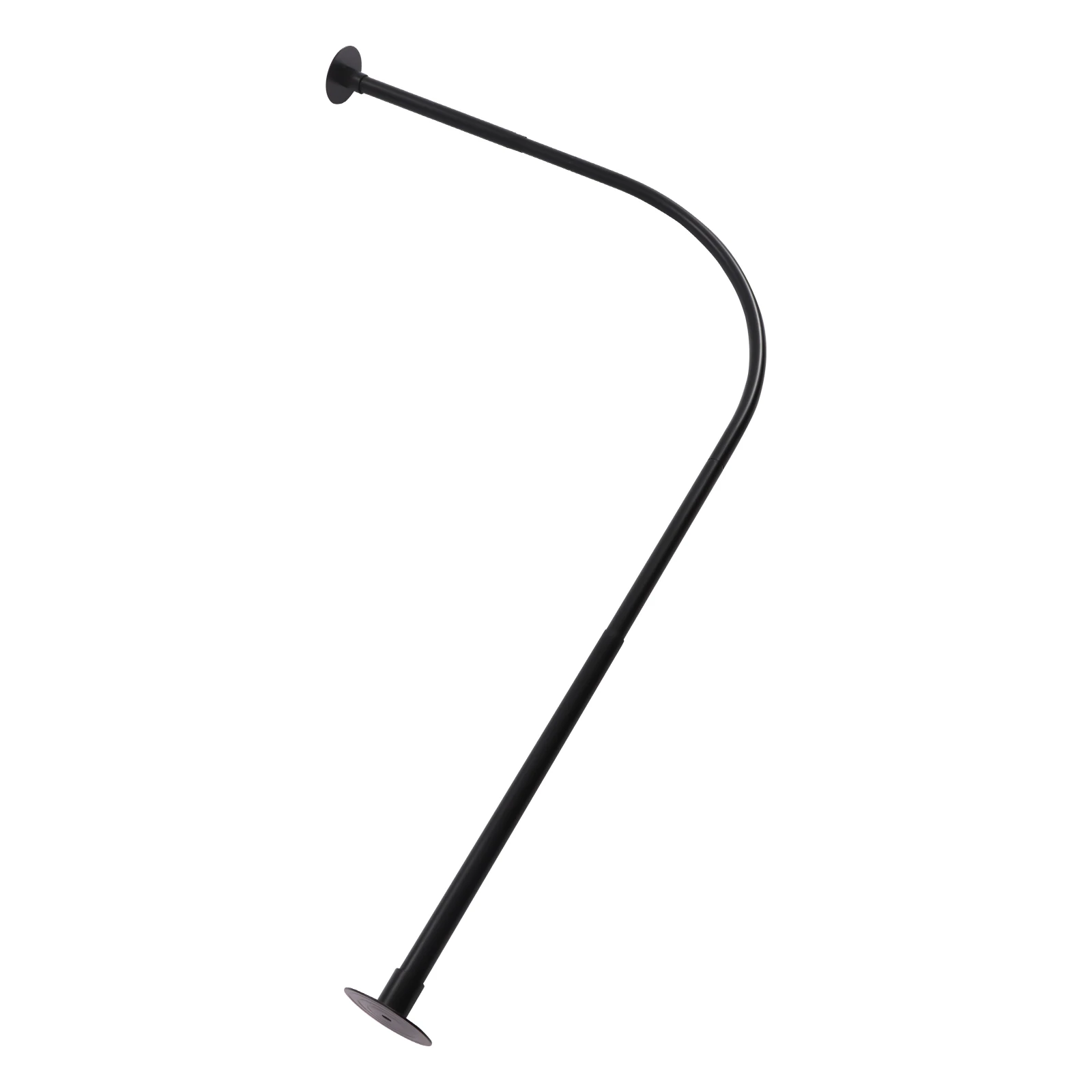 

L shape telescopic rod shower curtain rod without drilling shower rod corner bathtub