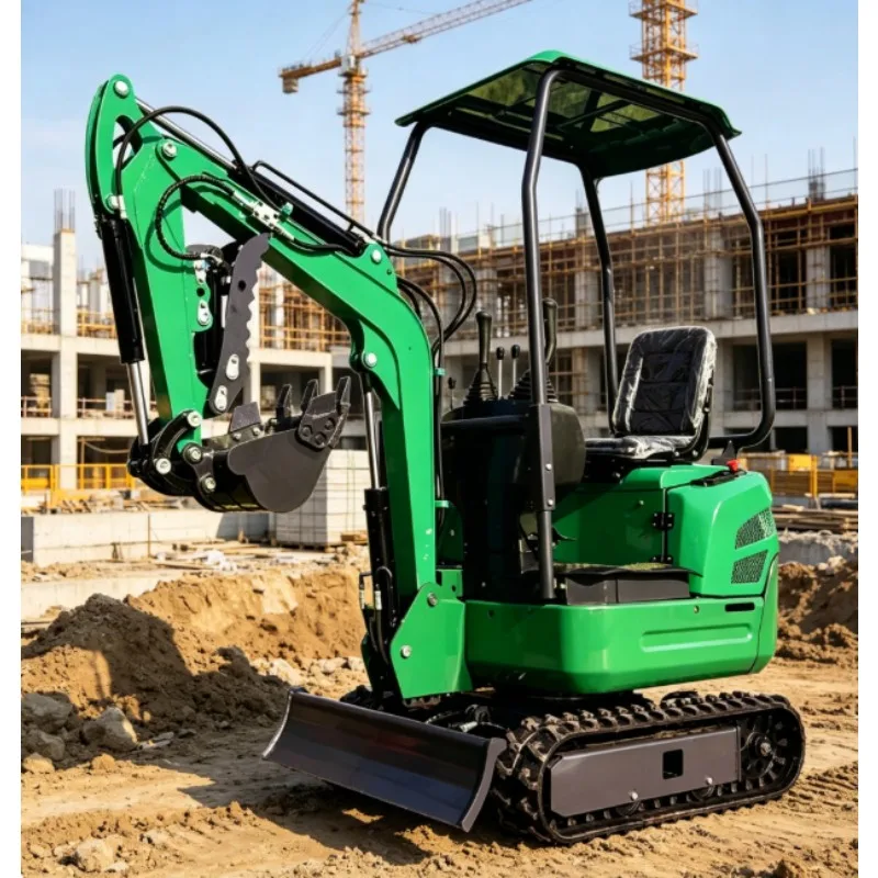 

2 Ton Mini Excavator Stable Structure Rubber Track Small Digger for Slope Work Garden Digging Farm Projects