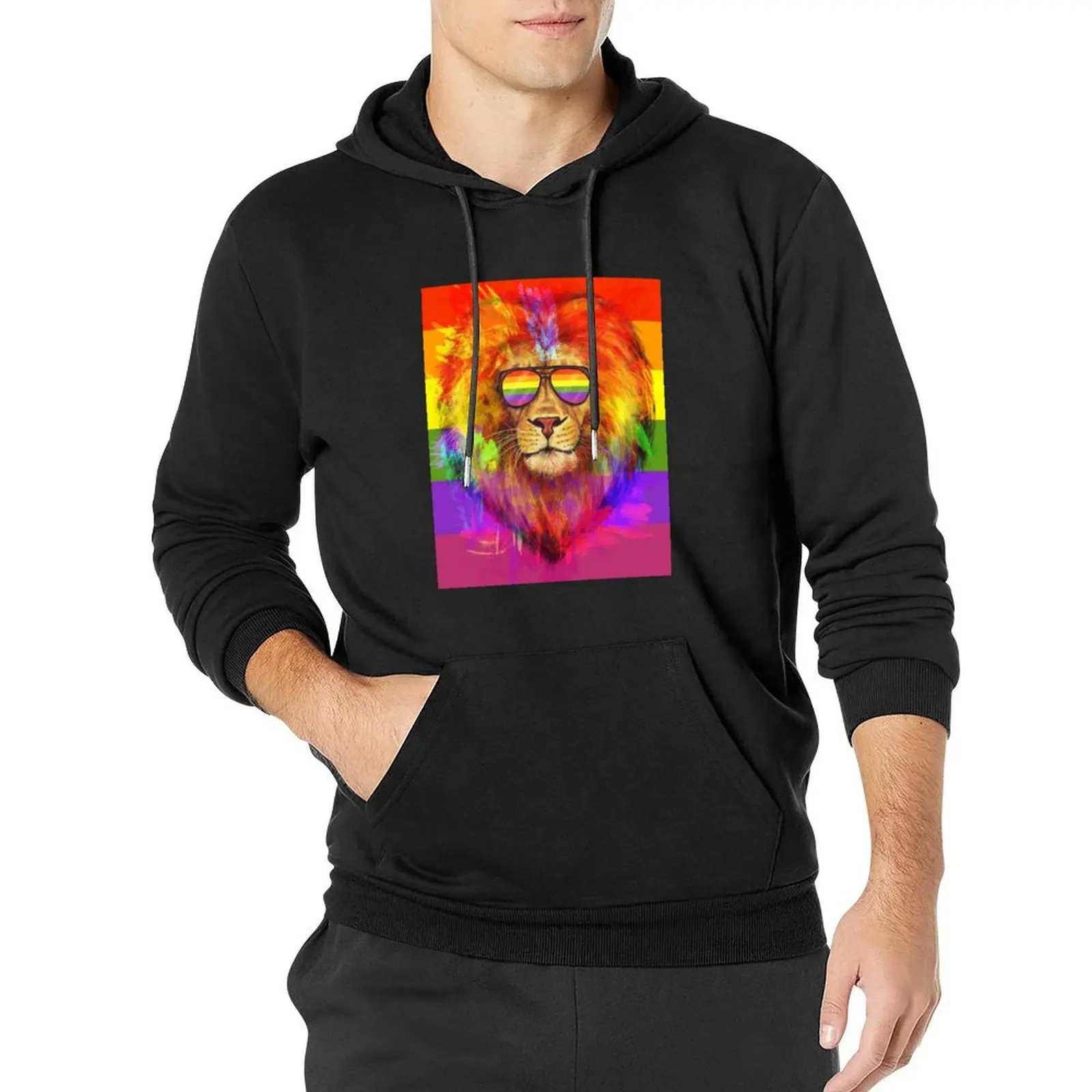 

Rainbow Lion Pride Pullover Hoodie anime clothing new in hoodies and blouses