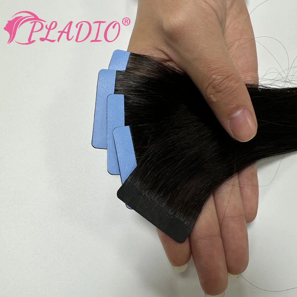 PlADIO Tape In Hair Extension Human Hair 12