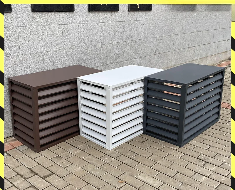 

Air conditioner outer cover aluminum alloy louver grille protective cover outdoor aluminum alloy decorative rainproof air condit