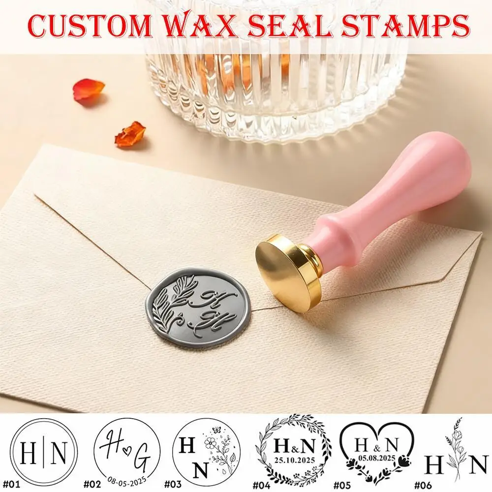 

Wax Seal Stamp Custom Initial Letter Personalized Logo Design Seal for Diy Wedding Envelope Valentine's Day Gift Card Decor