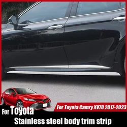 For Toyota Camry XV70 2017 2018 2022 2023 Stainless steel Car body decorative bright strip Automotive exterior modification