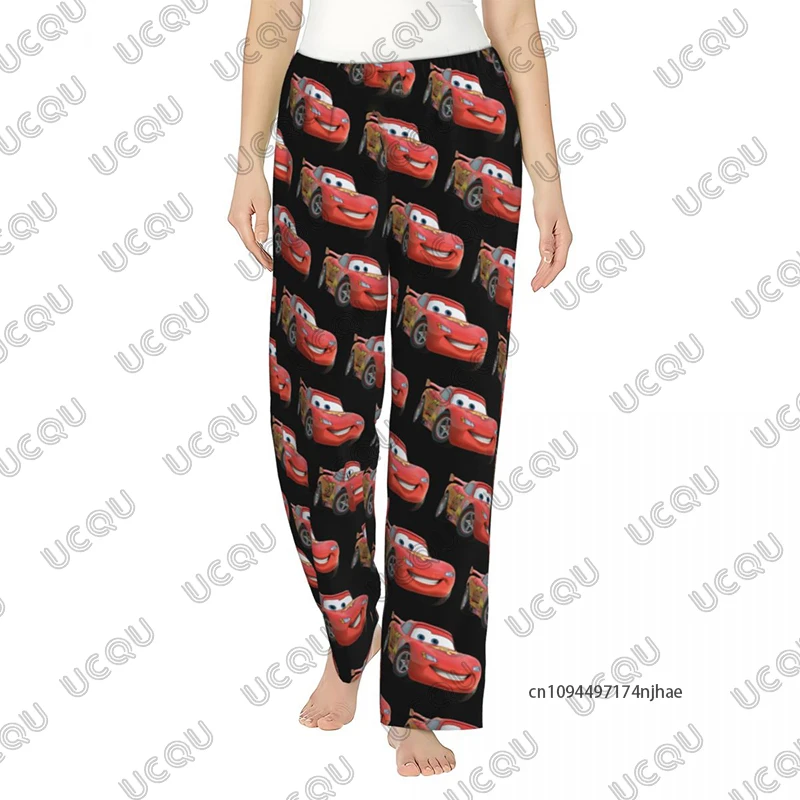 Women's Tracksuit Lightning Mcqueen and Sally Print Summer T-shirt+Pajamas Pants Sets Casual Couple Suit Fashion 2 Piece Outfits
