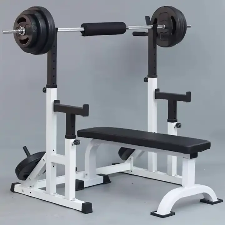 Home Gym Equipment Adjustable Weight Incline Decline Flat Bench Press Squat Rack Stand Barbell Rack