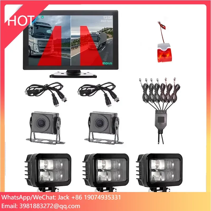 

Forklift Alarm System AI Monitoring System Engineering Vehicle Tamper Buzzer Voice Alarm, Forklift Collision Prevention System