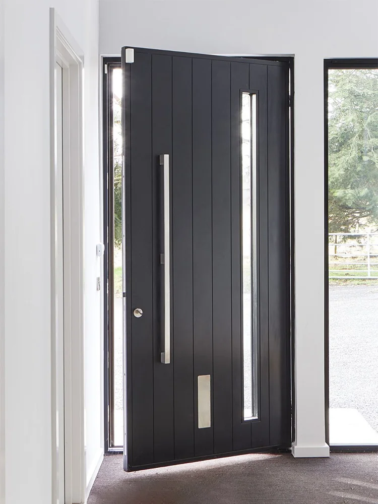 

Sixinalu Entry Pivot Doors Grain Main Front Exterior Entrance Door Swing Security Door Aluminum House Home Decor Customize