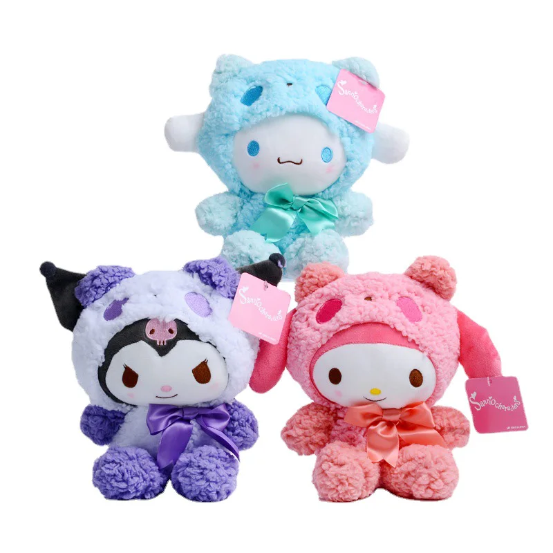 3 Styles Sanrio Cartoon Plush Toy Kawali Cinnamoroll Kuromi My Melody Soft Stuffed Doll Room Decoration Toys Kid Birthday Gift