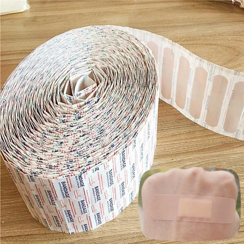 100pcs/lot Breathable Band Aid Waterproof Bandage First Aid Wound Dressing Medical Tape Wound Plaster Emergency Kits Bandaids