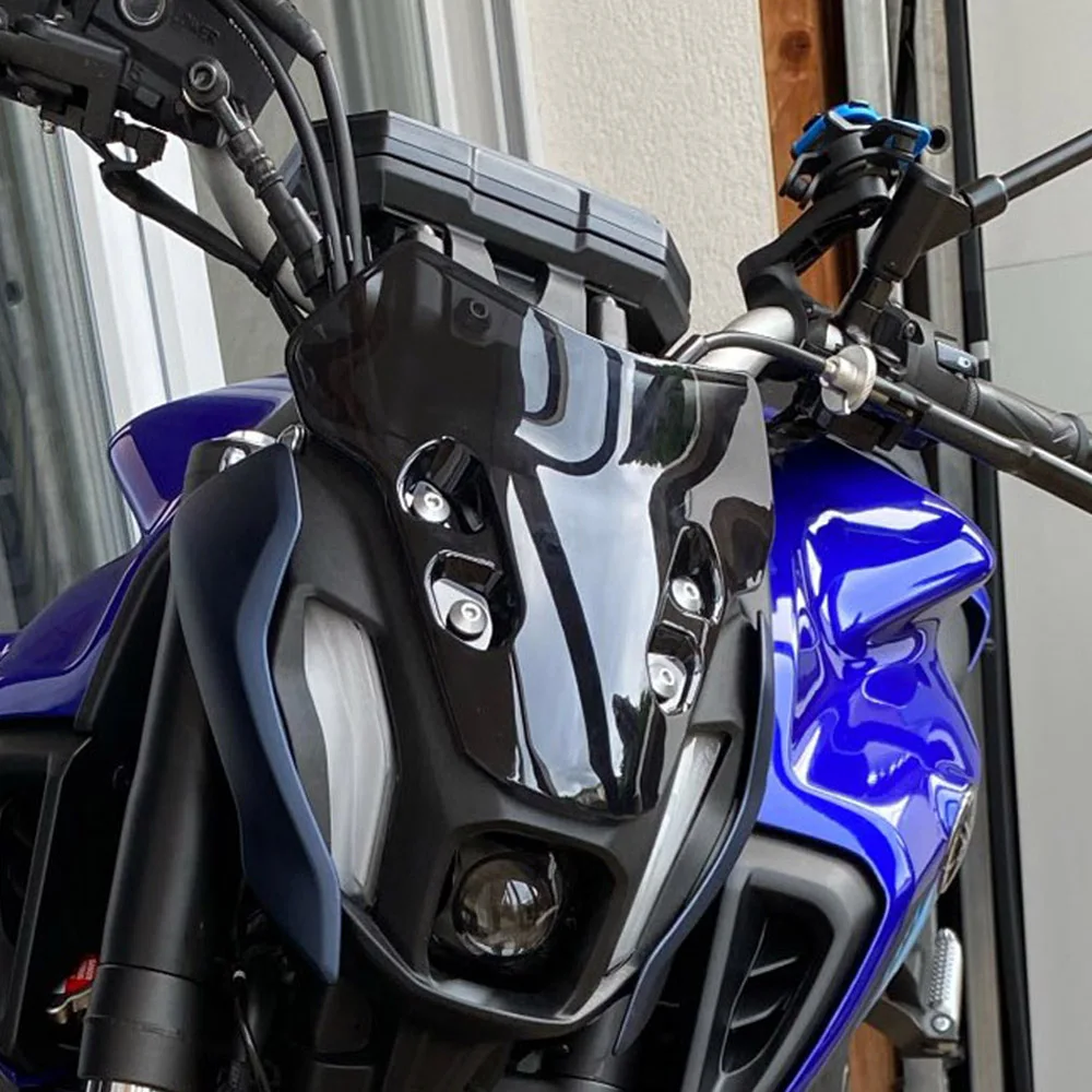 Defletores de pára-brisa de motocicleta, protetor de tela, Yamaha MT07, MT-07, 2023, 2022, 2021, 2024