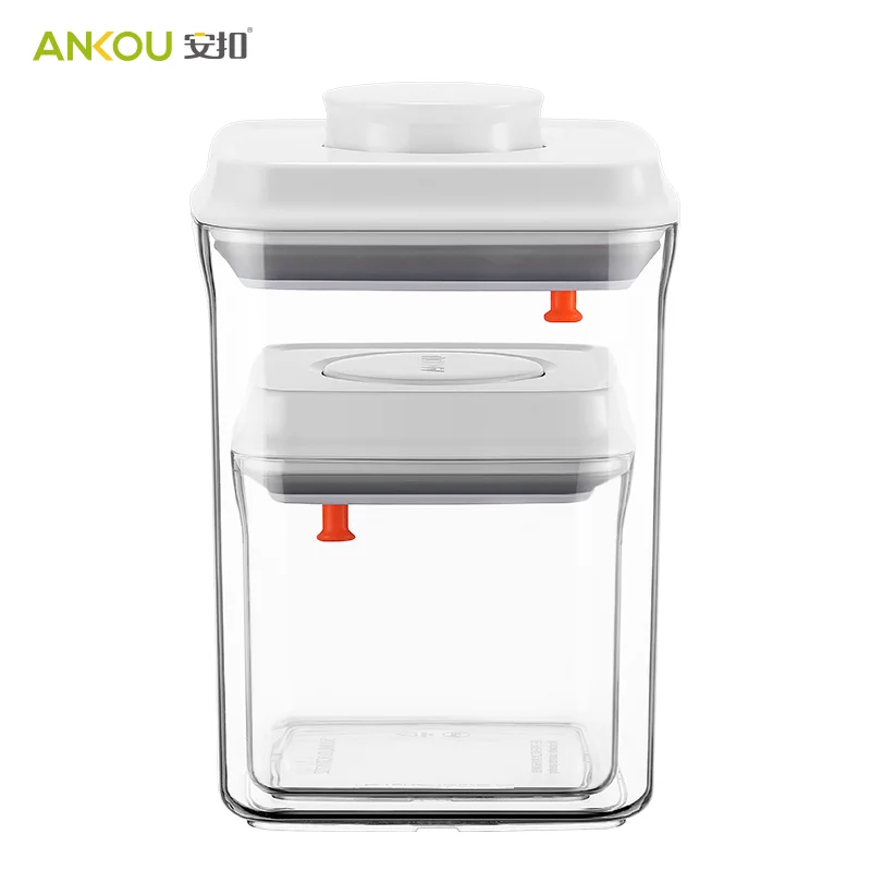 Hot Selling Airtight Food Storage Container Set Dry Goods Pantry Organization Plastic Clear Kitchen Food Box