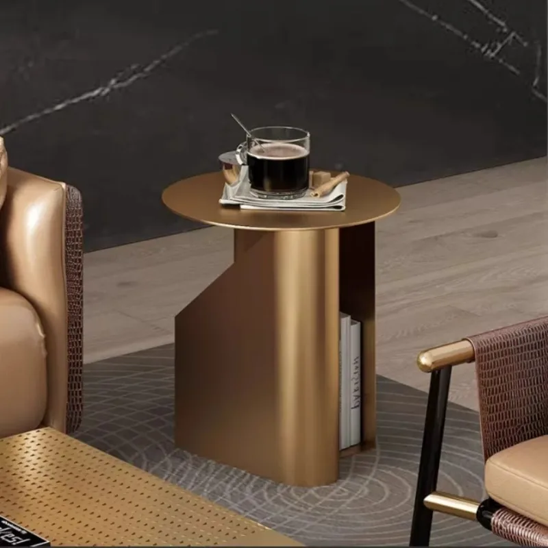 

Scandinavian Side Table Minimalist Metal End Table for Sofa Modern Nightstand Luxury Bedroom Accent Tables for Small Spaces