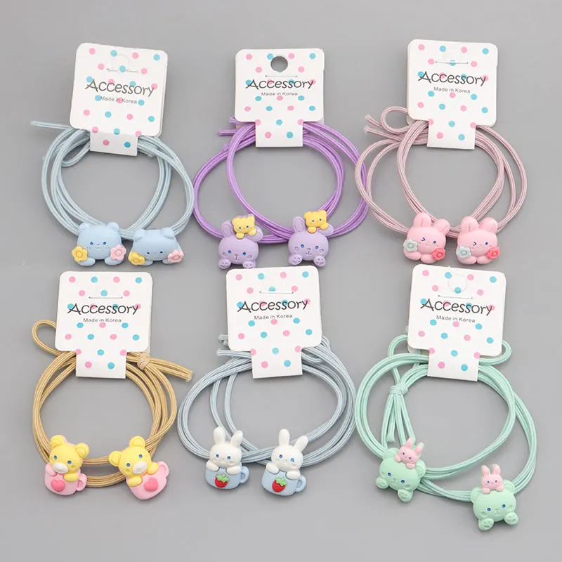 

12 Pcs Set Hair Accessories,Cartoon Rabbit Elastic Hair Bands,Cute Ponytail Headwear,High Quality Adults and Kids Hair Loop