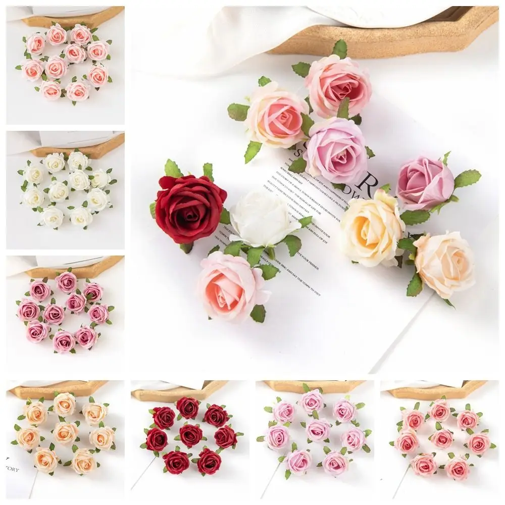 Retro fiore di rosa artificiale fai da te fatto a mano copricapo ghirlanda confezione regalo materiale di produzione accessori per la decorazione di