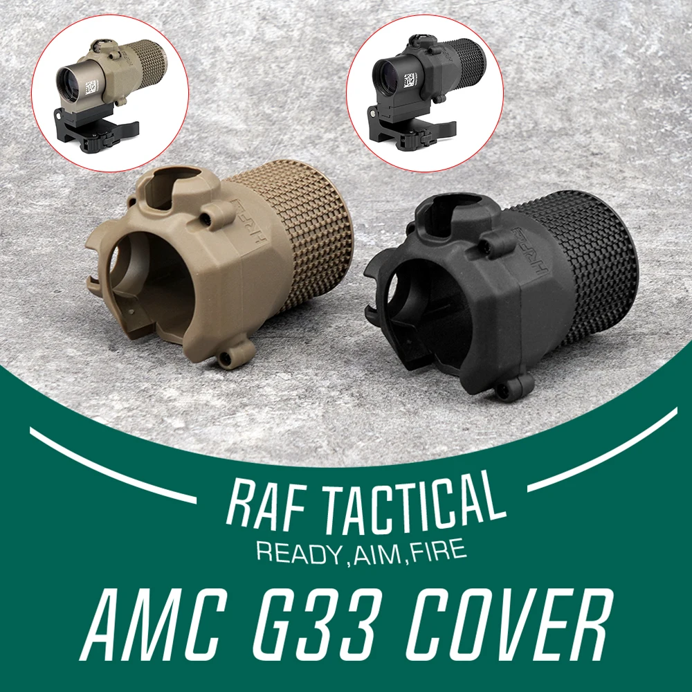 

RAF Replica and Original G33 Magnifier Body Cover AMC-G33 For EO G33 Black/TAN Color Made of Nylon Polymer Only Body Cover