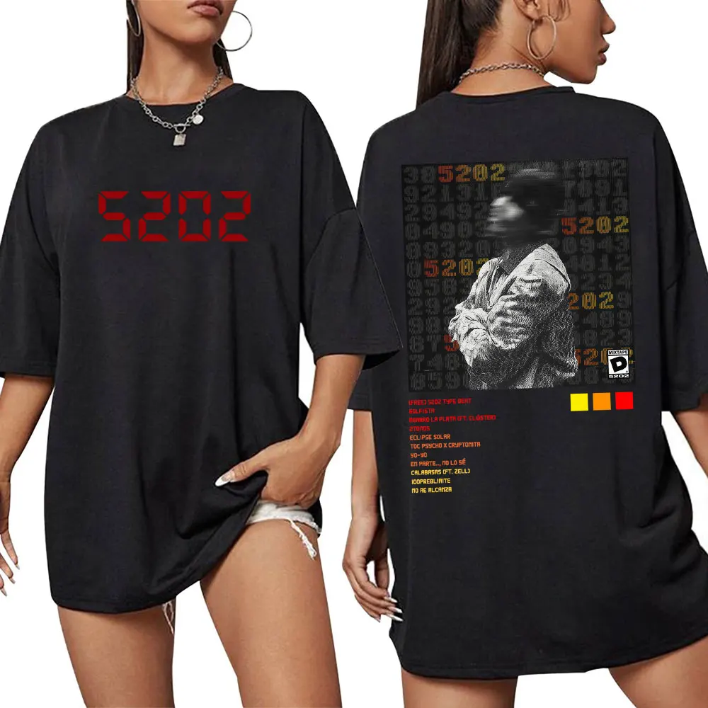 Rapper Duki 5202 MIXTAPE Retro-T-Shirt für Damen und Herren, Hip-Hop-Gothic, extragroßes T-Shirt aus 100 % reiner Baumwolle mit Sommerdruck