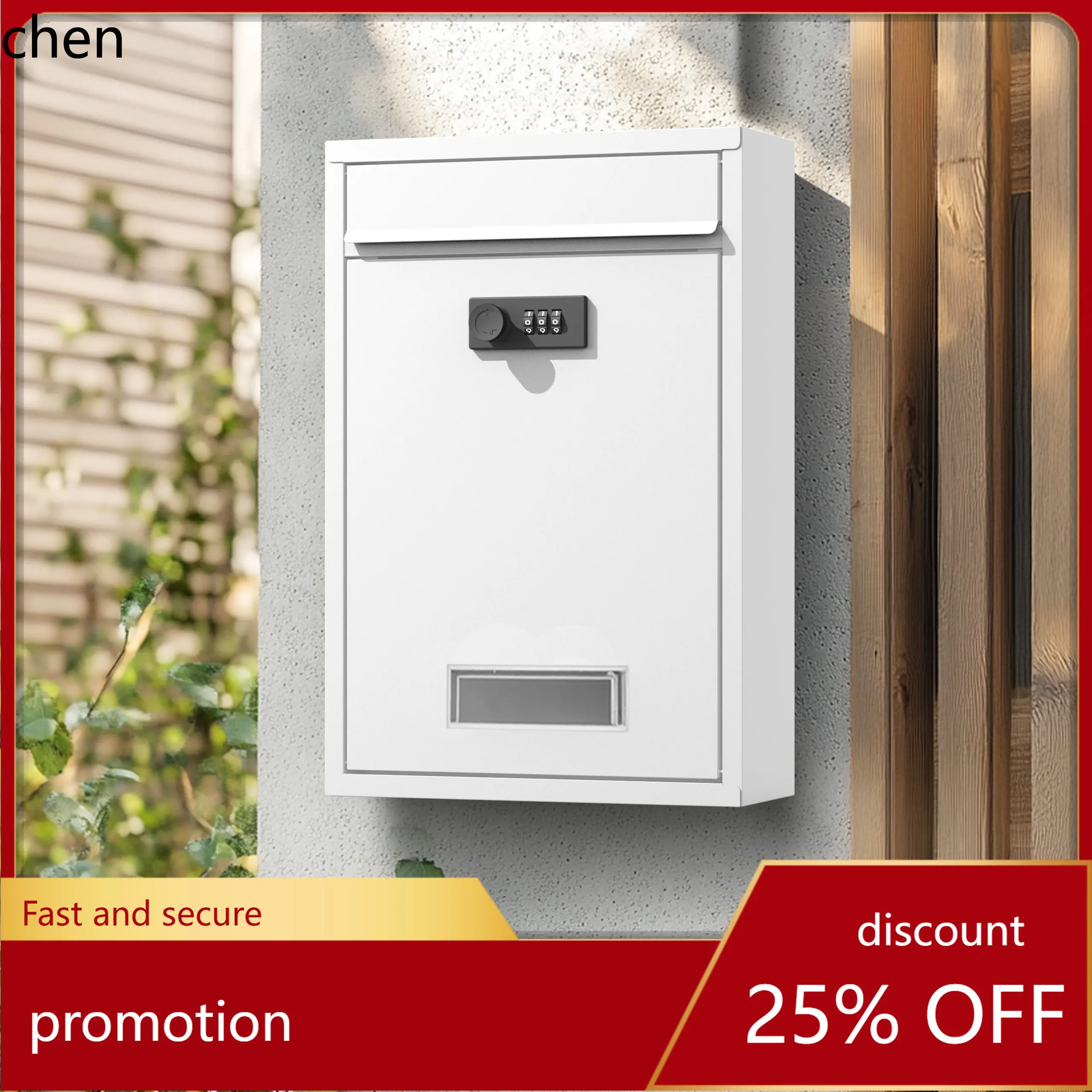 Ht mailbox wall-mounted outdoor principal mailbox report letter mailbox home password lock  community printed text