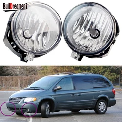 2 X 9005 H10 Car Front Bumper Halogen Fog Light Assembly For Chrysler Town & Country 2005 2006 2007 2008 2009