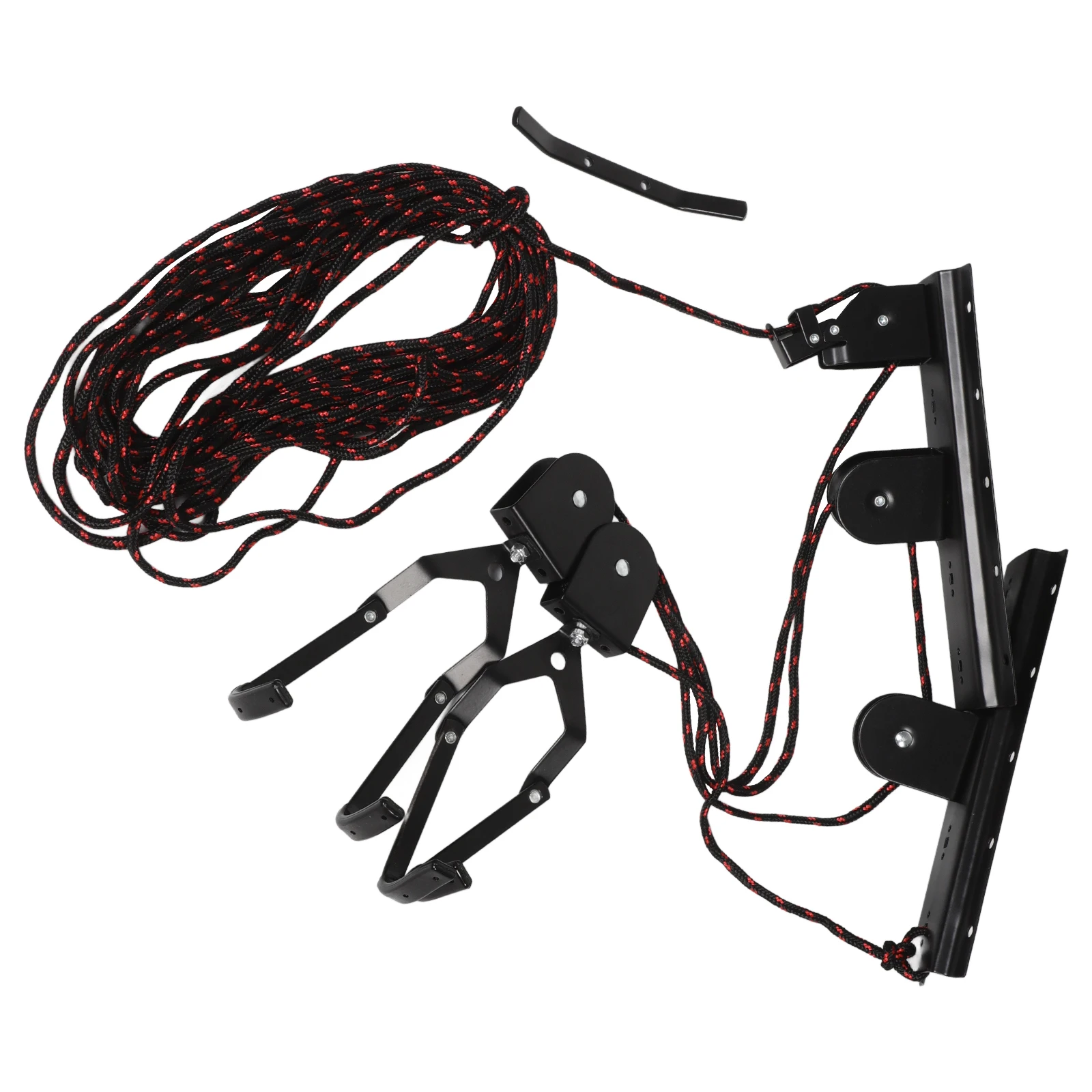 

1 set Bicycle Hoist Rack for Garage Ceiling Storage Black Stand Wall Mount Bike Pulley System Hanger Mountain Hoists