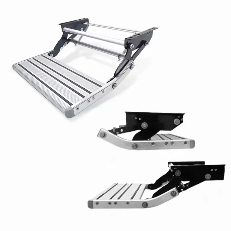 Single Manual Step Aluminum Alloy RV Body Part Motorhome Accessories For VS & Campers