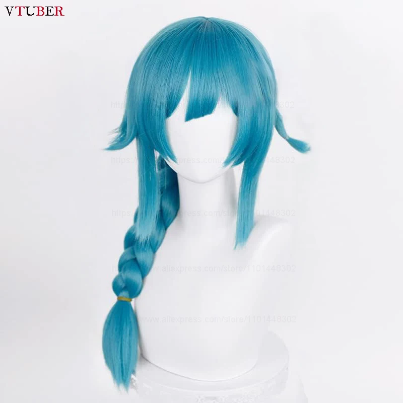 Arcane Jinx Cosplay Wig Blue Short Braid Heat Resistant Synthetic Hair Young Child Jinx Juvenile Party Game Anime Wigs + Wig Cap