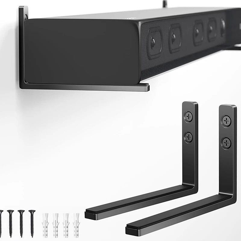 

Sound Bar Mounts Wall Brackets - Easy To Install Anti-Drop Wall Shelf Holder Universal Soundbar Speaker Mounting Bracket