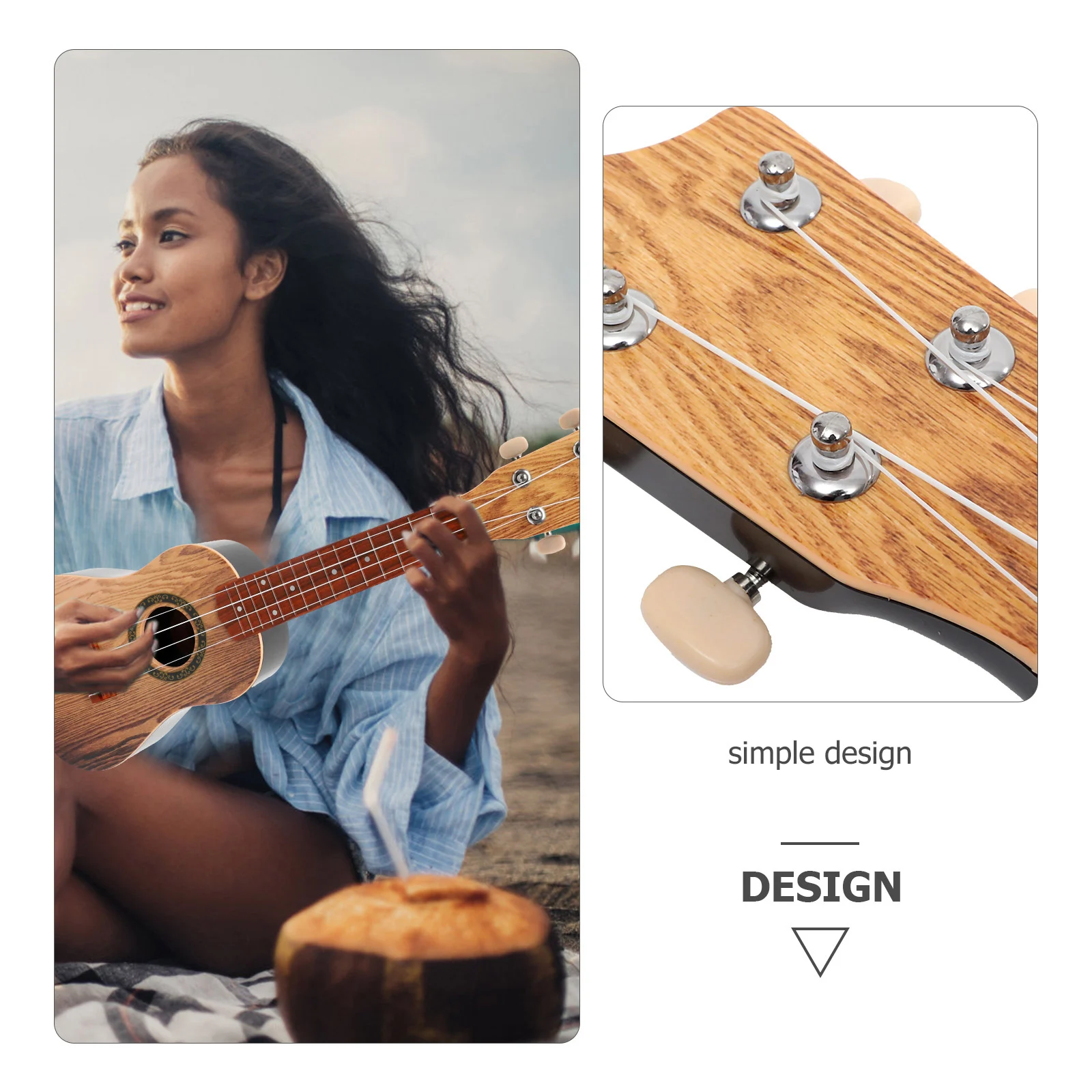 

Ukulele 21 Inch Wooden Musical Instrument for Beginner Adult Kids Durable Safe Environmental Friendly Long Lasting Use Impact