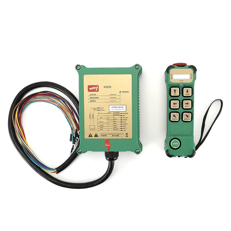 Imagem -06 - Interruptor de Guindaste de Controle Remoto de Rádio Único Reconjunto de Pressão K600 Chaves Guindaste Industrial