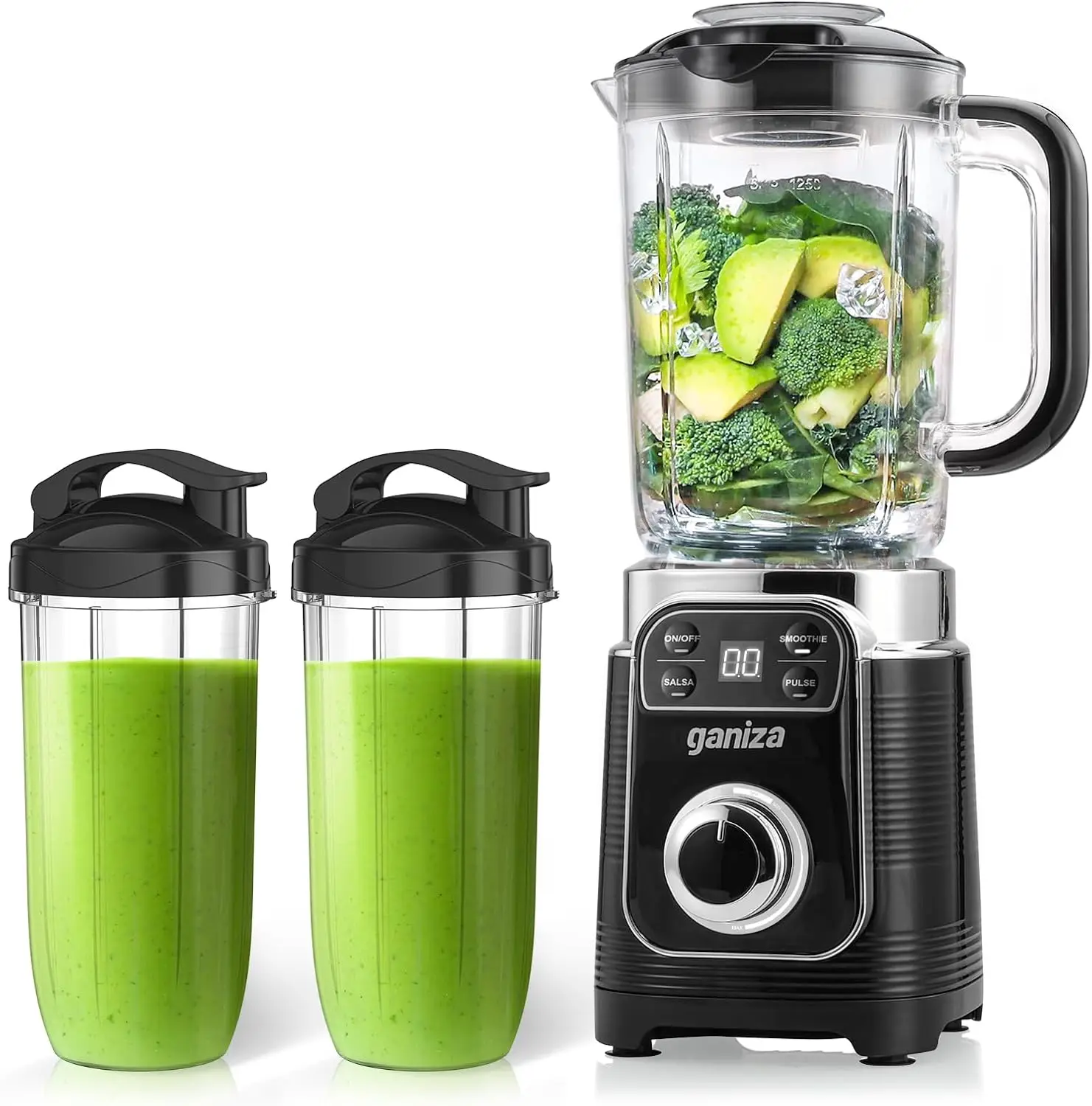 

Smoothie Blenders, 12-Piece Blender For Shakes and Smoothies 43Oz Large Blender Jar & 2 Portable Cups, Personal Smoothie Maker f