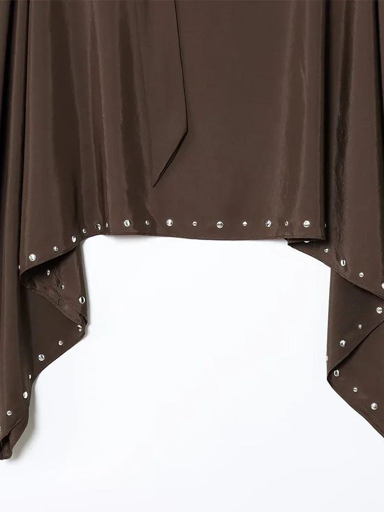 European and American style women's summer new style fashionable loose casual temperament simple rivet scarf cape coat