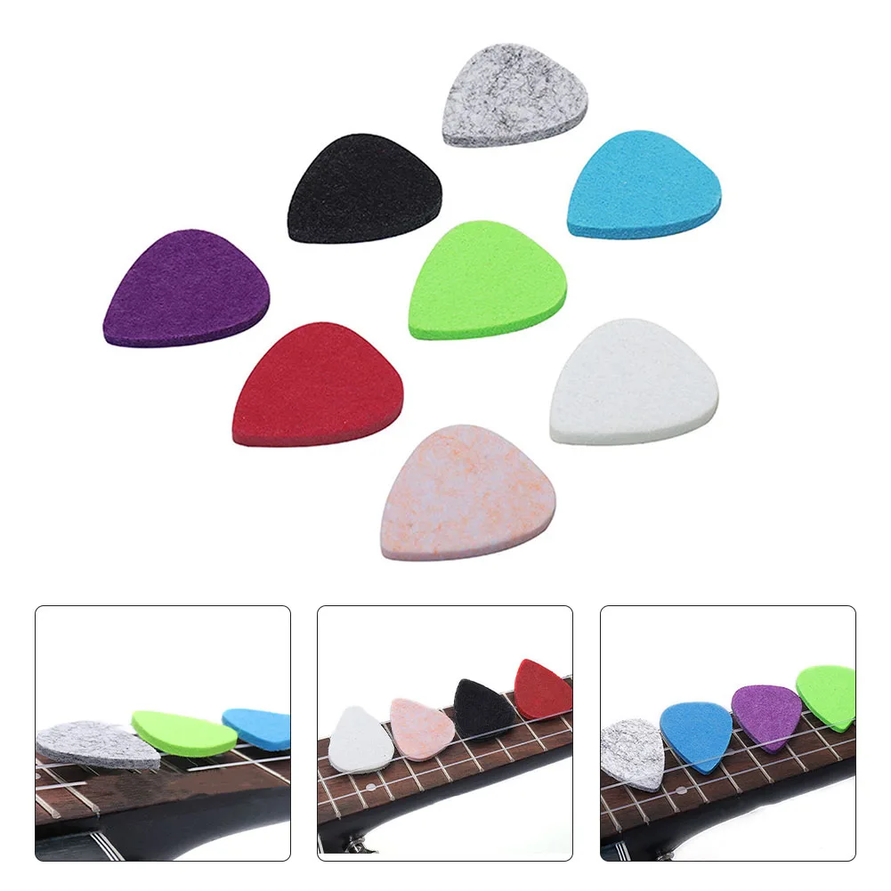 5pcs Ukulele Soft Felt Picks Professional Colorful Concert Soprano Tenor Plectrum Musical Instruments Ukelele Accessories