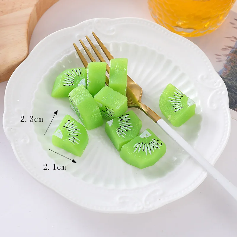 Simulation Frucht scheiben künstliche Apfel Zitrone Mango Wassermelone Eiswürfel Yangberry Himbeere Modell gefälschte Shooting Requisiten 10 teil/los – Detail 9
