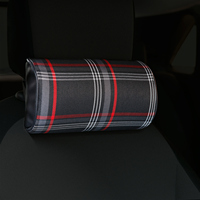 Scotland Plaid Fabric Headrest Pillow Car Seat Supports Neck Head rest Cushion for for VW GOLF MK7 GTD GTE GTI