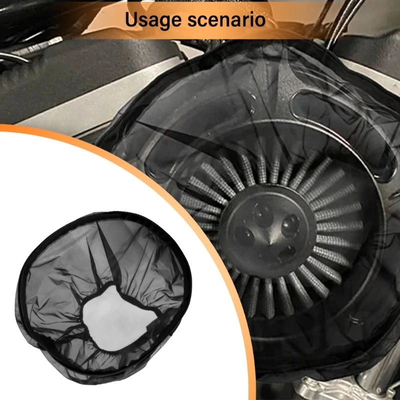Motorcycle Waterproof Air Filter Rain Sock Dustproof Protective Cover 16x11cm Universally Air Filter Cleaner image 4