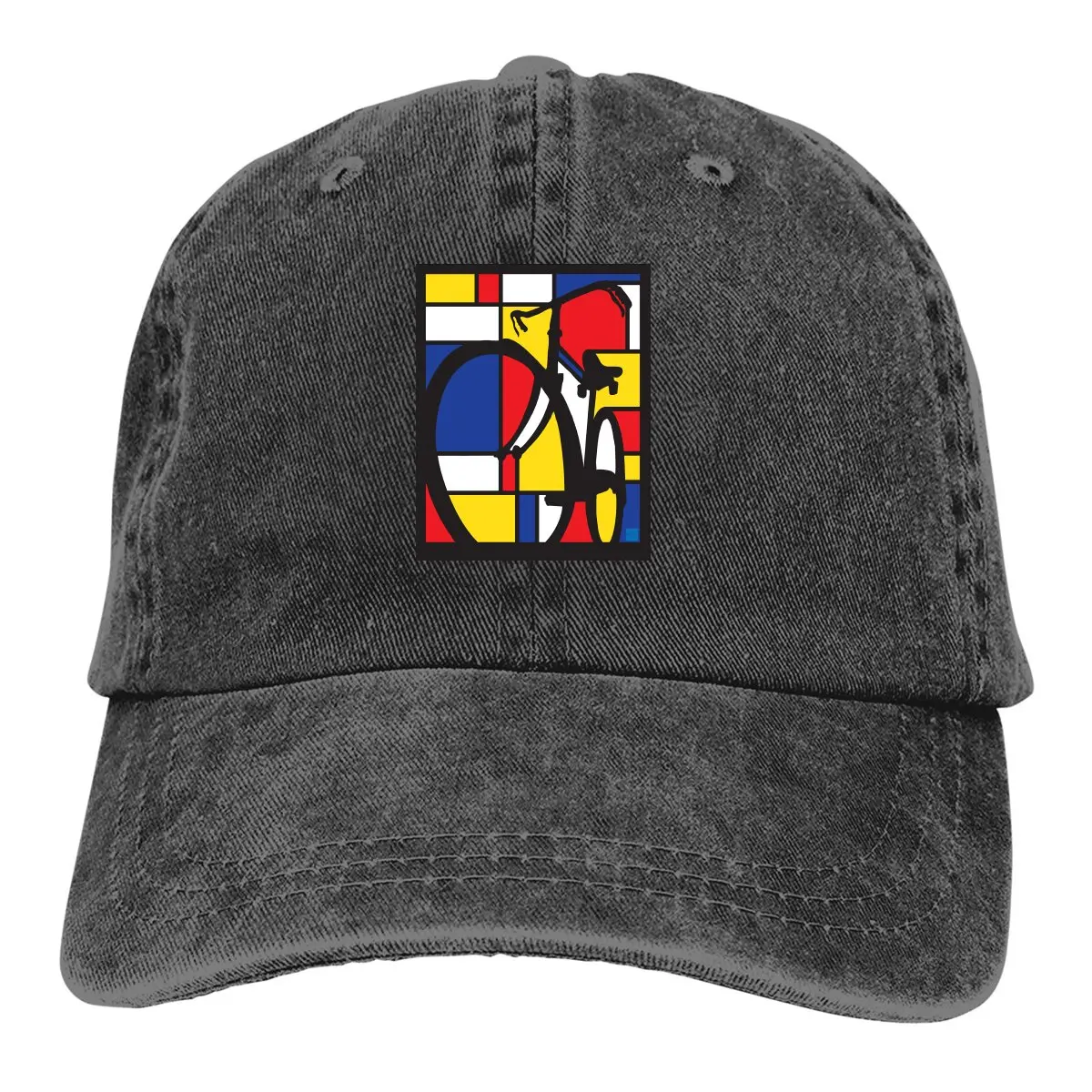 Mondrian Bicycle Art Classic Baseball Cap Men Hats Women Visor Protection Snapback Cycling Sport Mountain Bike Caps