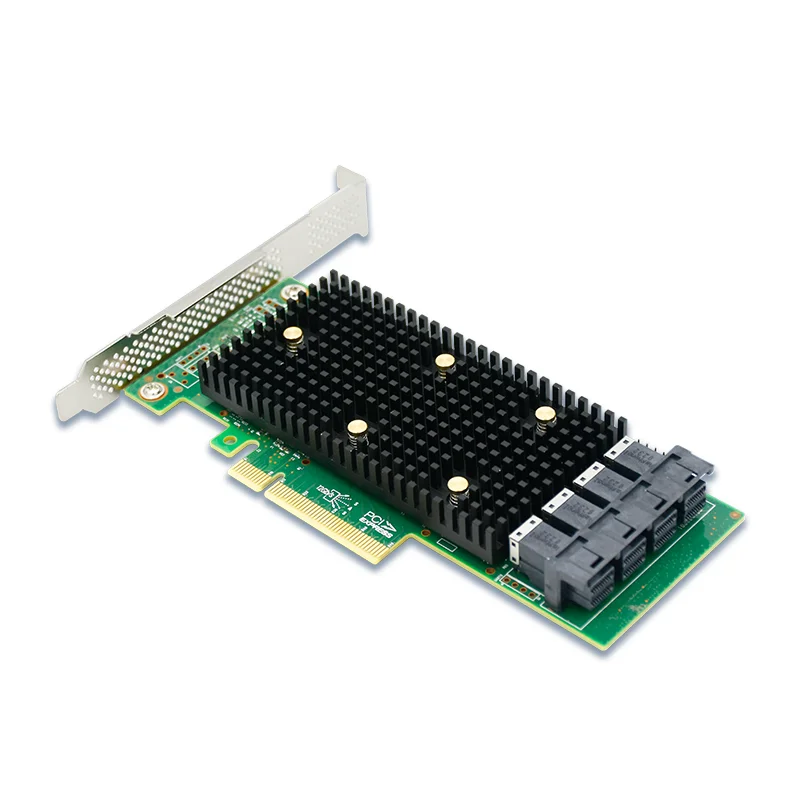 VoltSPCIe 3.1 X8 To 16 Port SAS/SATA/NVMe Tri-mode HBA Expansion Card Based On LSI SAS3416 Chip-SAS3416-16I