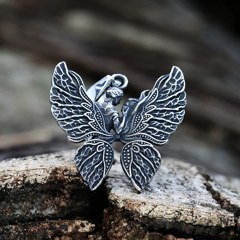 2022  New Angel Wings Necklace For Women Crystal Butterfly Necklace Wind Men And Women Love Necklaces Couple Gift Charm Jewelry