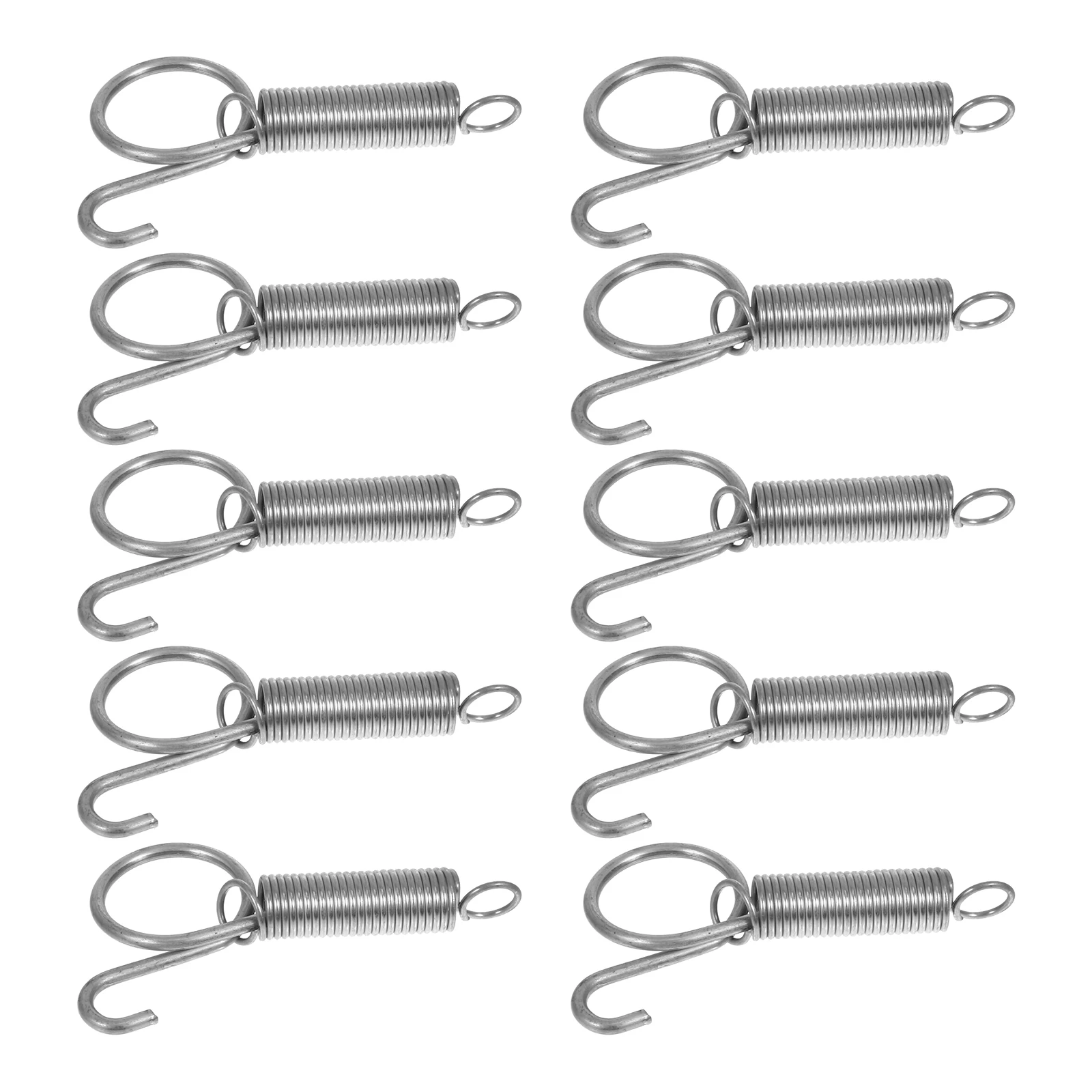

10pcs Rabbit Cage Door Hook Spring Bird Chicken Pigeon Hooks Galvanized Durable Compact Pet Cage Fix Hardware Silver
