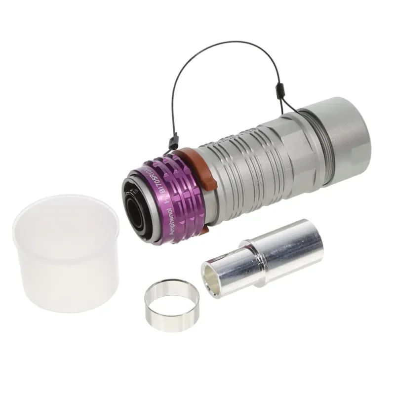 Single Pole Straight Type HV Connector Industrial Wiring Fitting For Energy Storage System Assembly