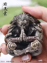 Cos Black Myth Wukong Props Brass Monkey Handmade Brass Ornaments Desktop Decoration Cos Winning Buddha Monkey Props Handicrafts