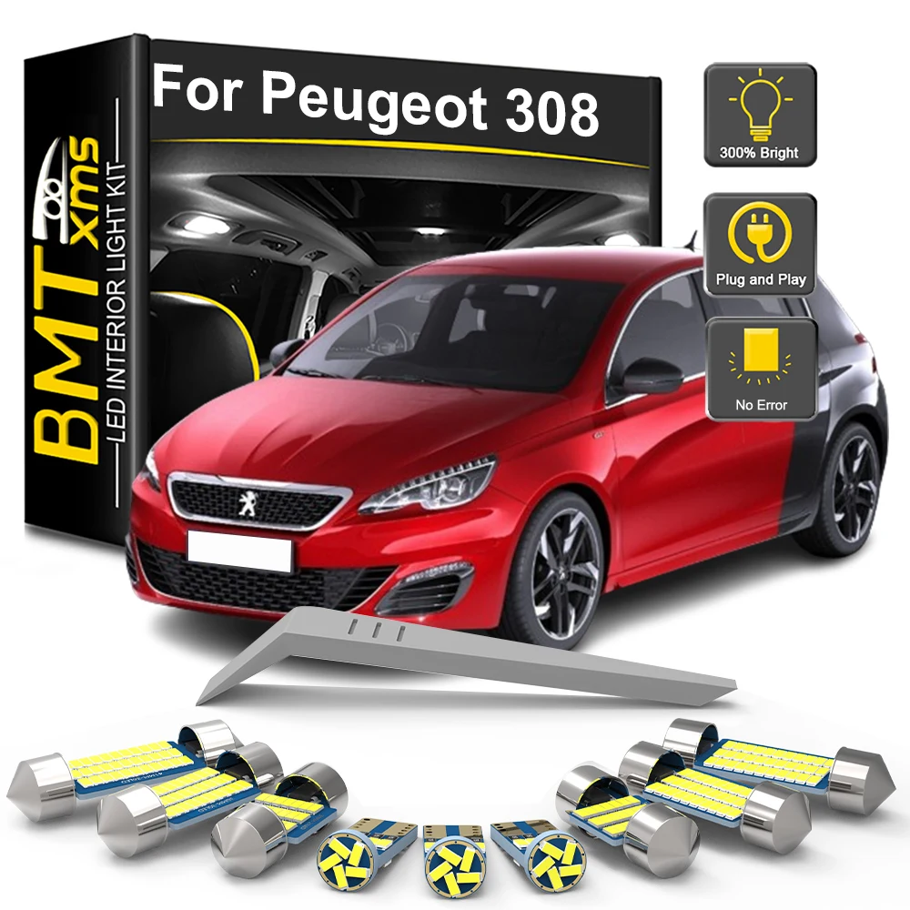 

BMTxms LED Interior Light Bulb Kit For Peugeot 308 MK1 MK2 I II 1 2 2007-2013 2014 2015 2016 2017 2018 2019 2020 Car Accessories